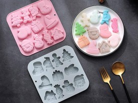Molde silicona 11 figuras de Navidad
